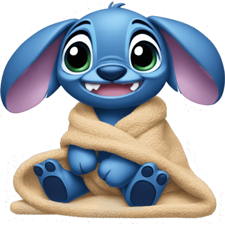 Stitch avec un doudou emoji