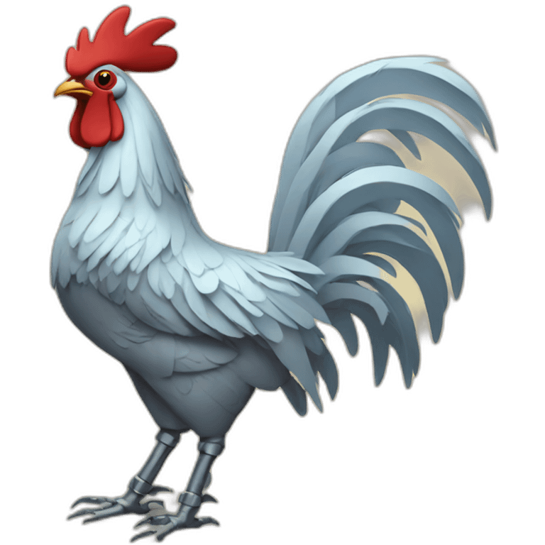 robot rooster emoji