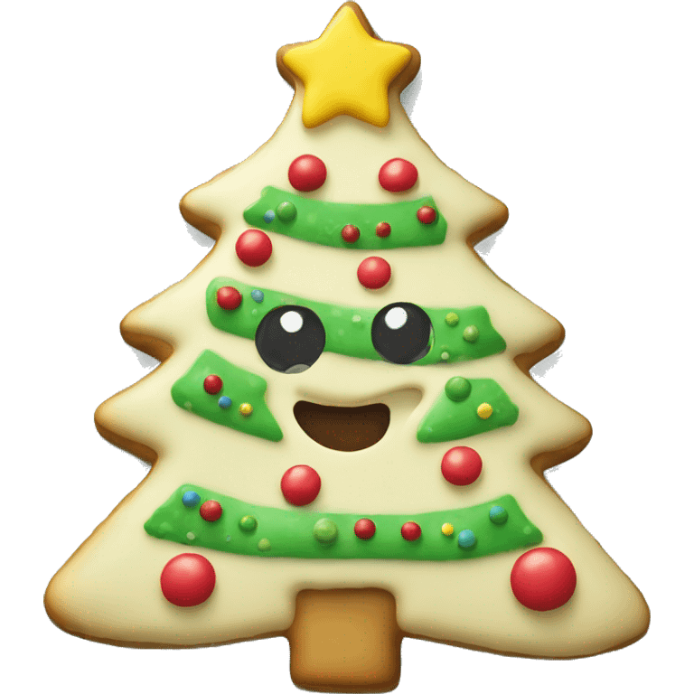 Christmas tree sugar cookie  emoji