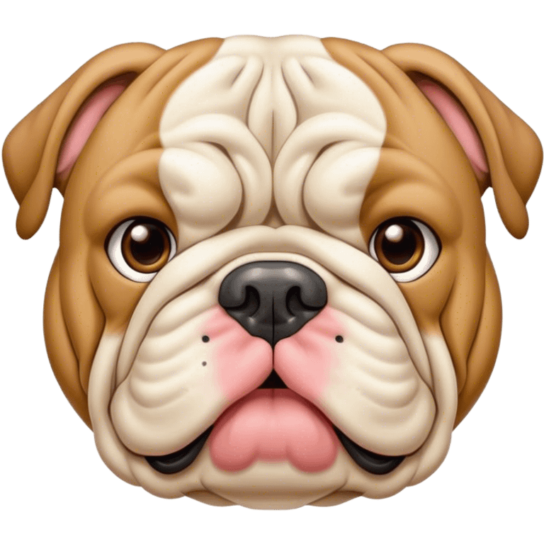 Beige english bulldog  emoji