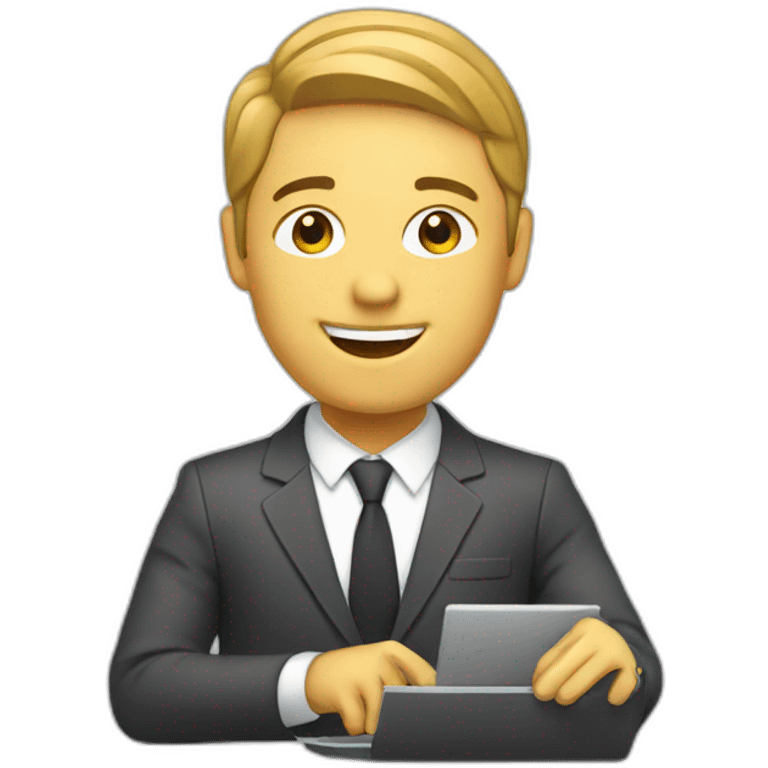 sales agent using computer emoji