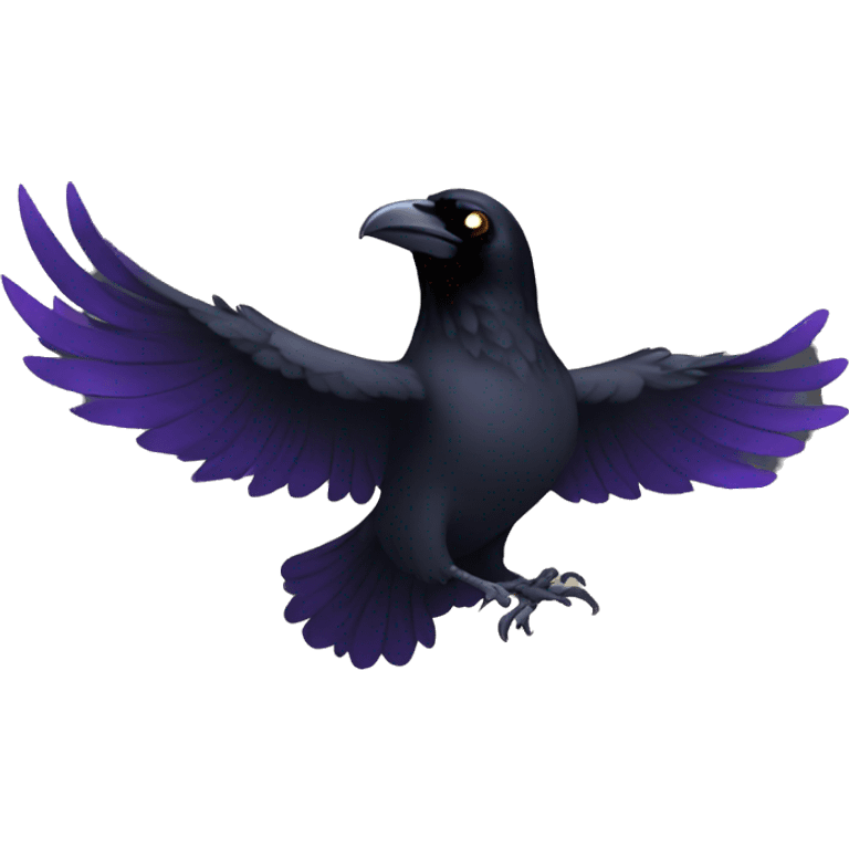 Raven with halo emoji