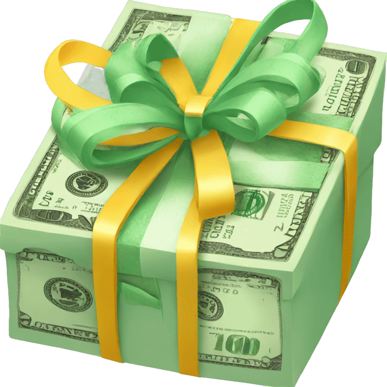 a gift with money emoji