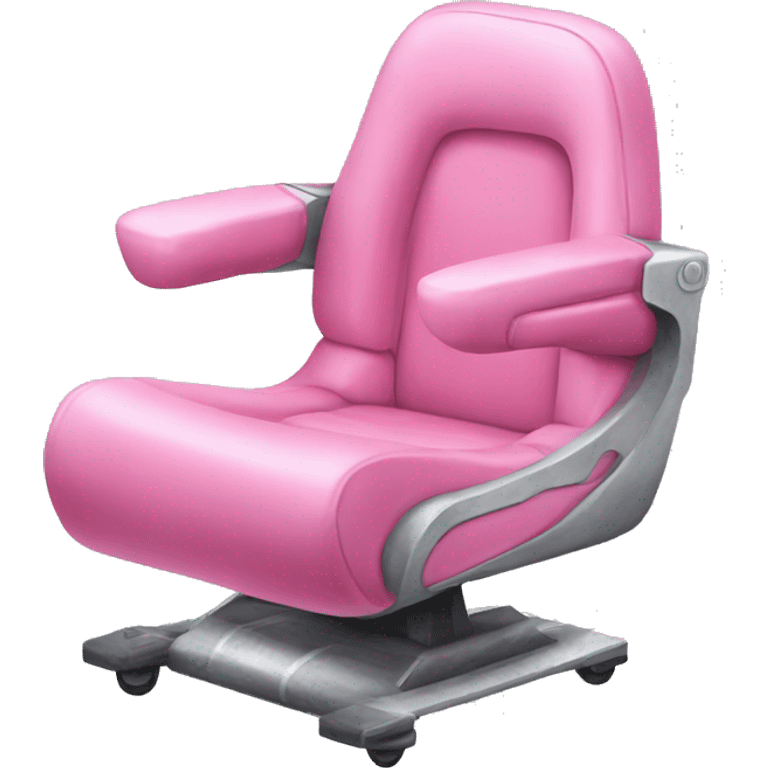 Pink racecar chair emoji