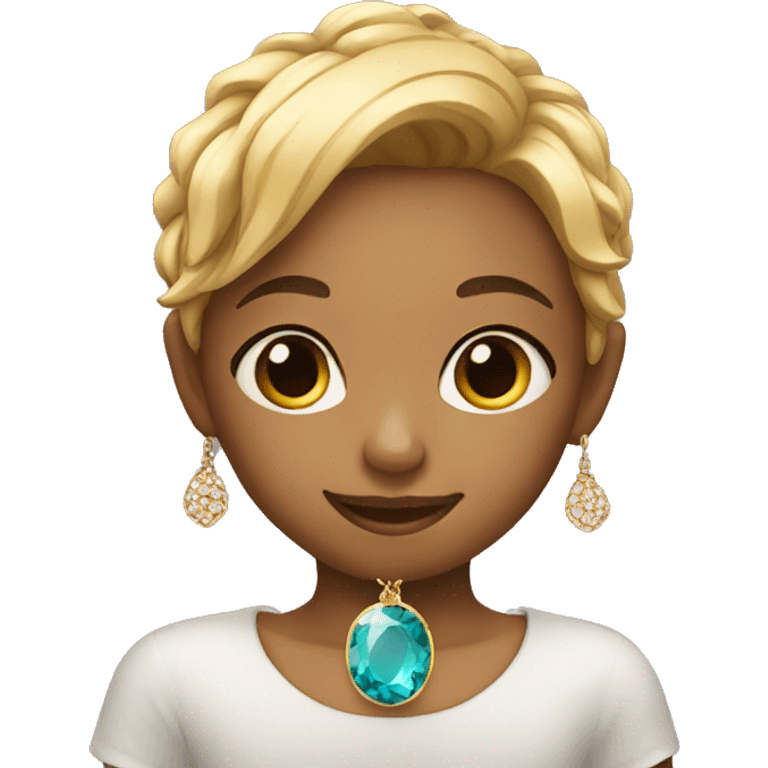 child selling jewelry emoji