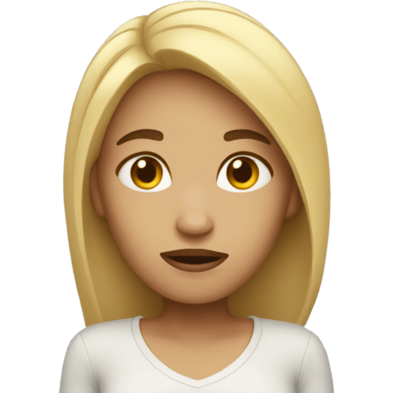 light skin woman stressed emoji