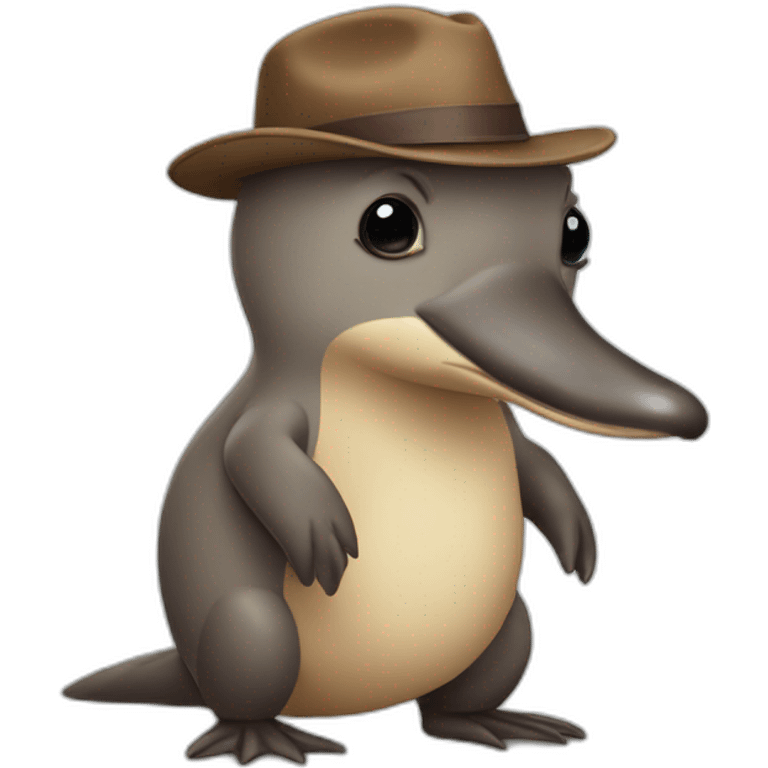 cute Platypus with hat emoji