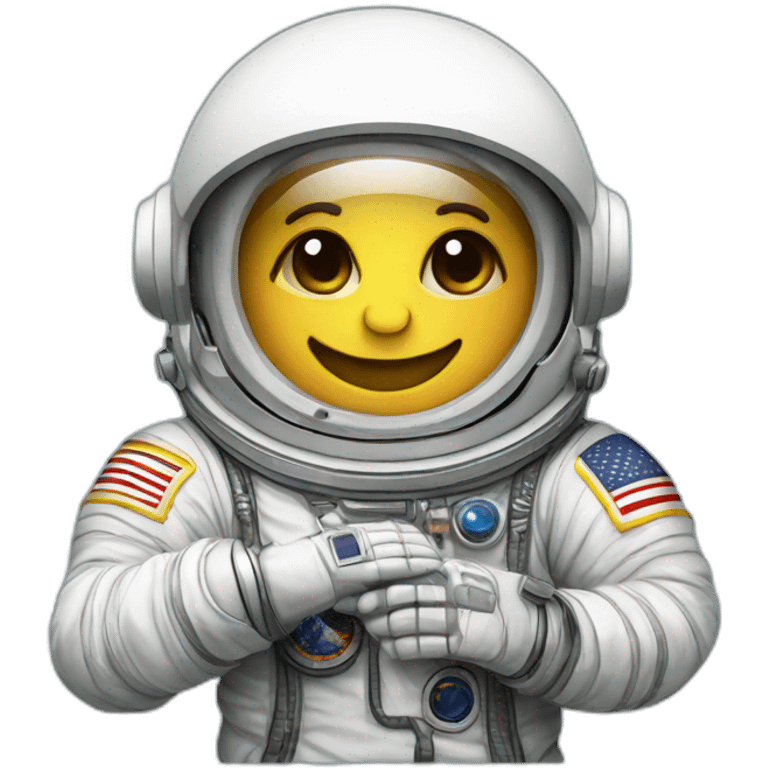 astronaut with a glass emoji