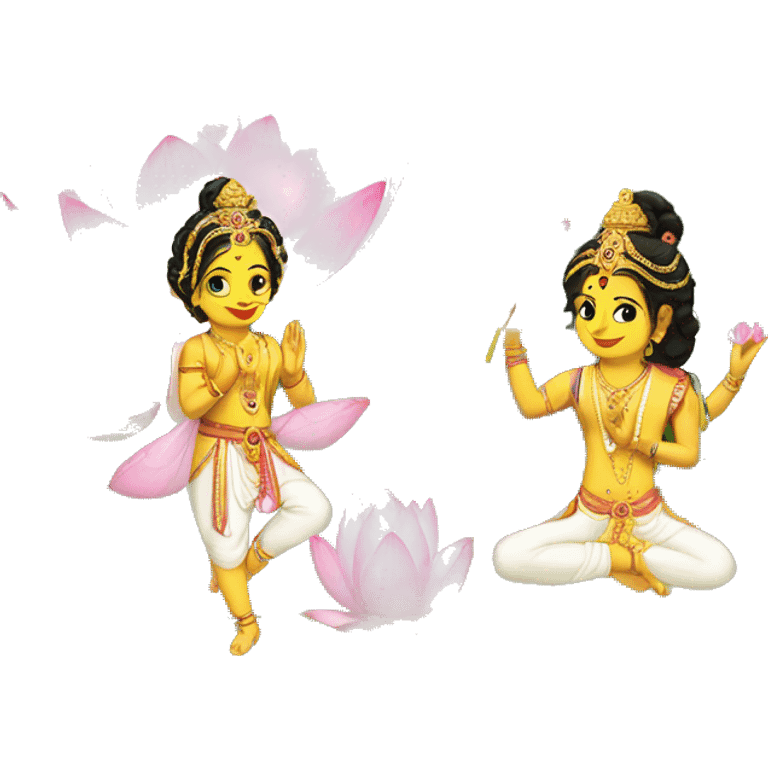 Krishna and lotus emoji