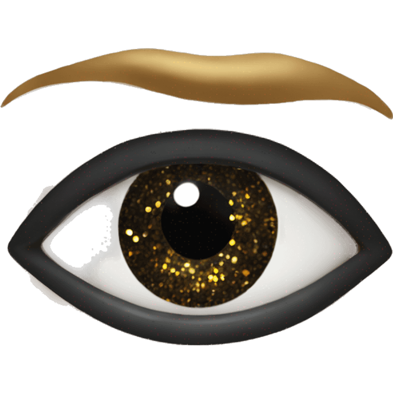 Black glittery eye emoji