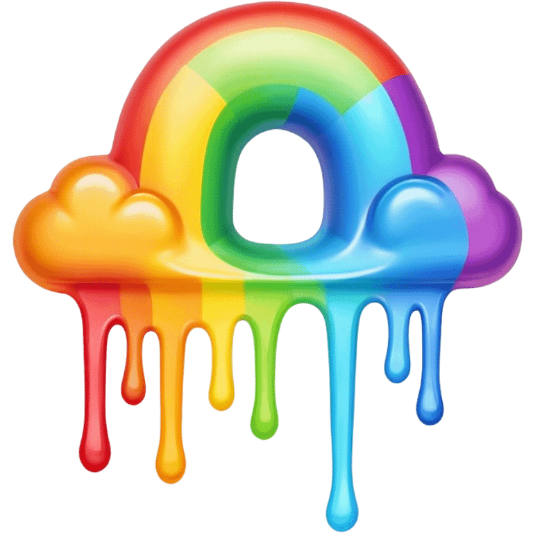 Melting rainbow emoji