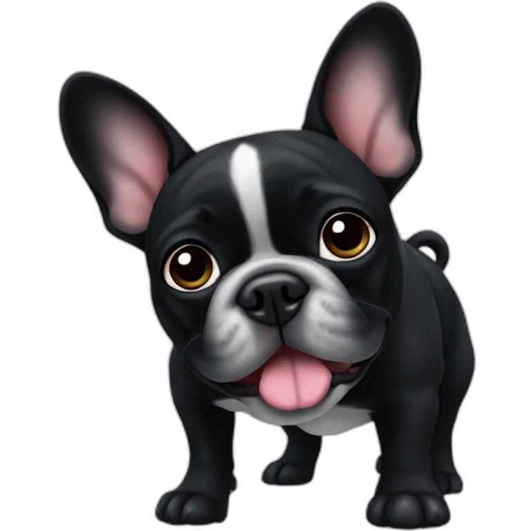 Black french bulldog emoji