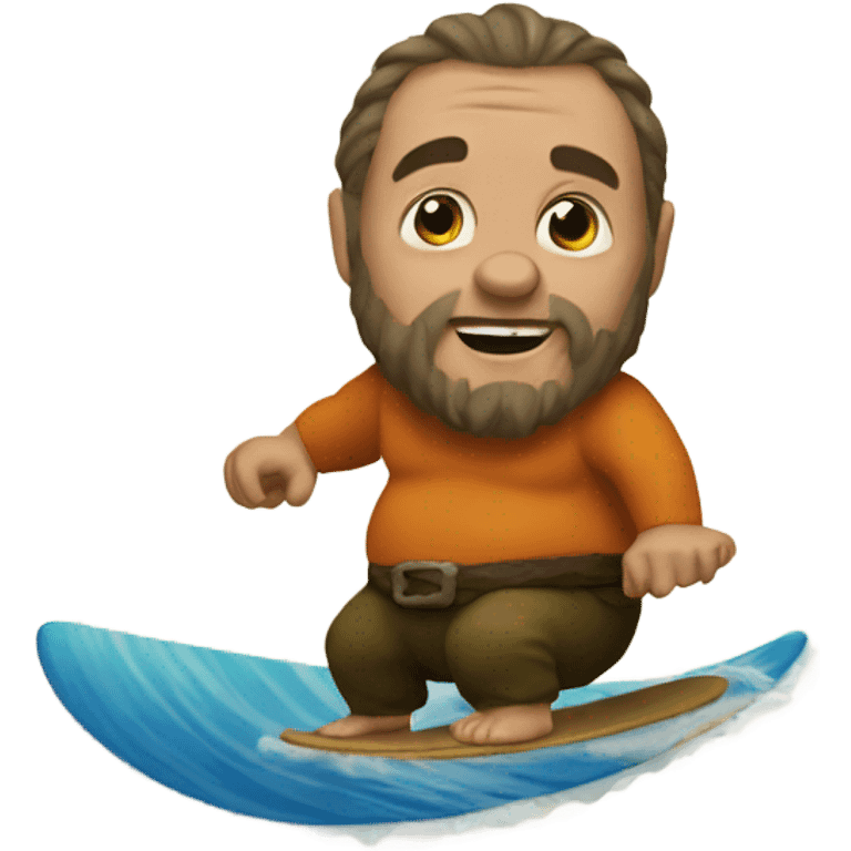 dwarf surfing emoji