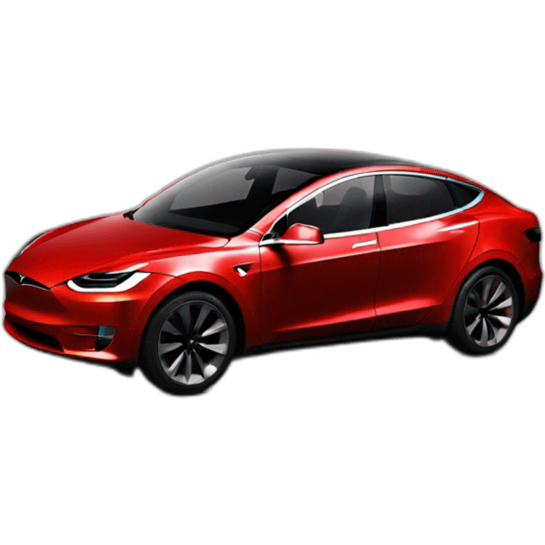 Tesla logo red emoji