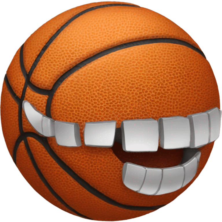 a laughing basketball emoji