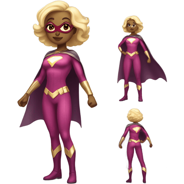 female superhero with light skin emoji