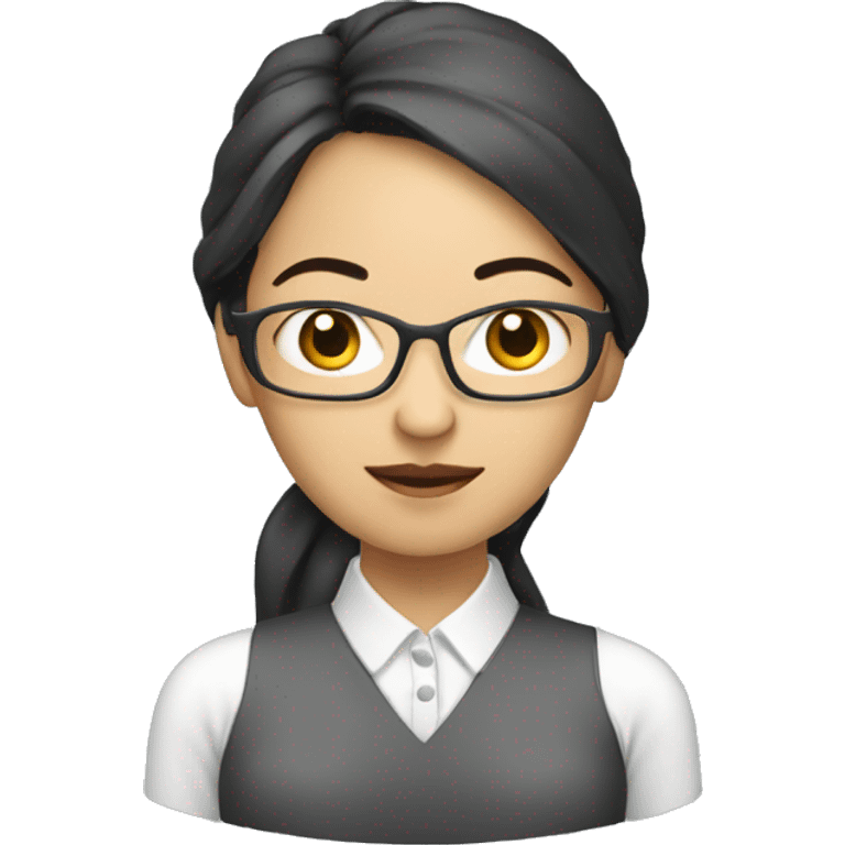 woman Asian data scientist with a computer   emoji