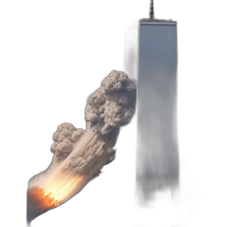 world trade center being attacked by planes emoji