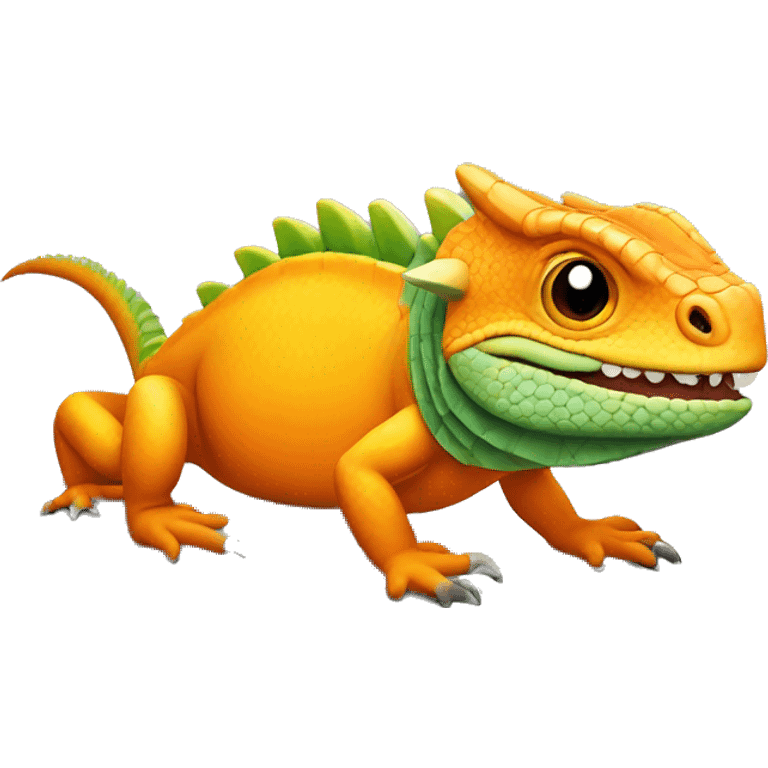 Orange iguana emoji