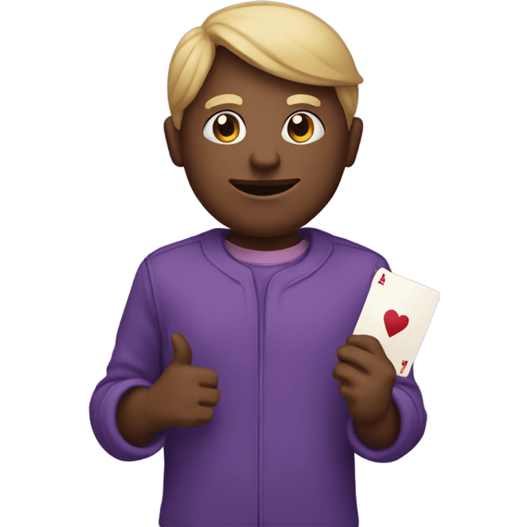 cards with text purple colors emoji