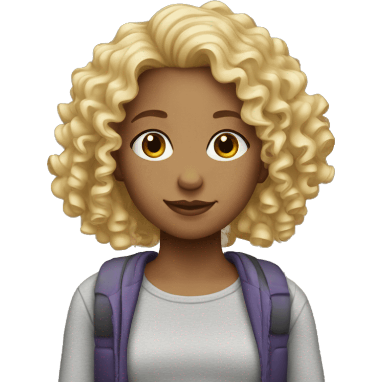 Blonde curly haired girl emoji