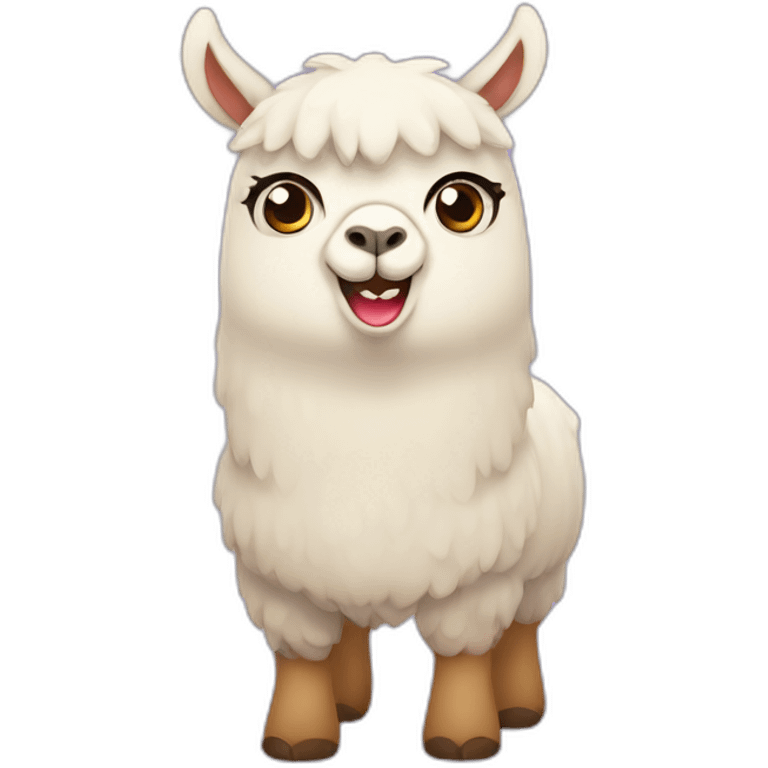 Cute little chubby Llama emoji