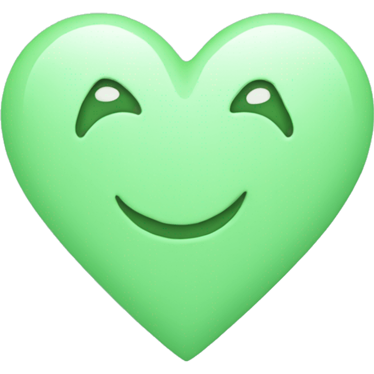 Pastel green heart emoji