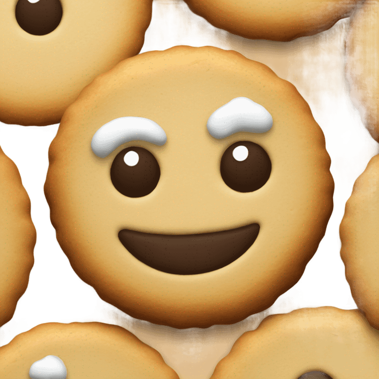 Cookie with born here frosting emoji