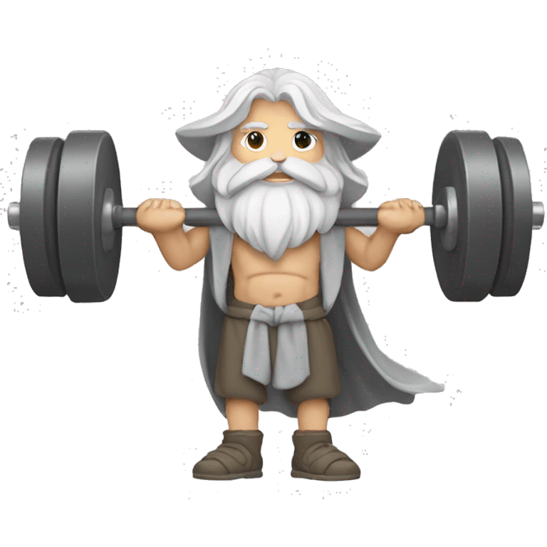 Gandalf lifting weights emoji