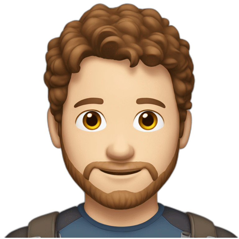 Chris Pratt brunette cartoon emoji