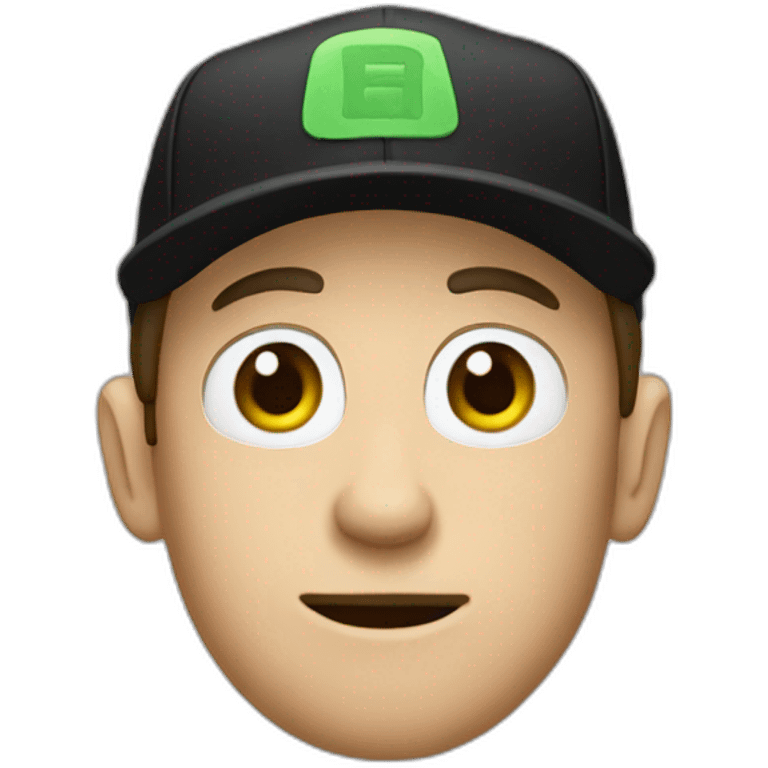 Morty with a black cap emoji