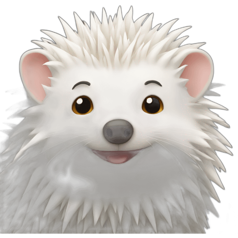 white hedgehog emoji