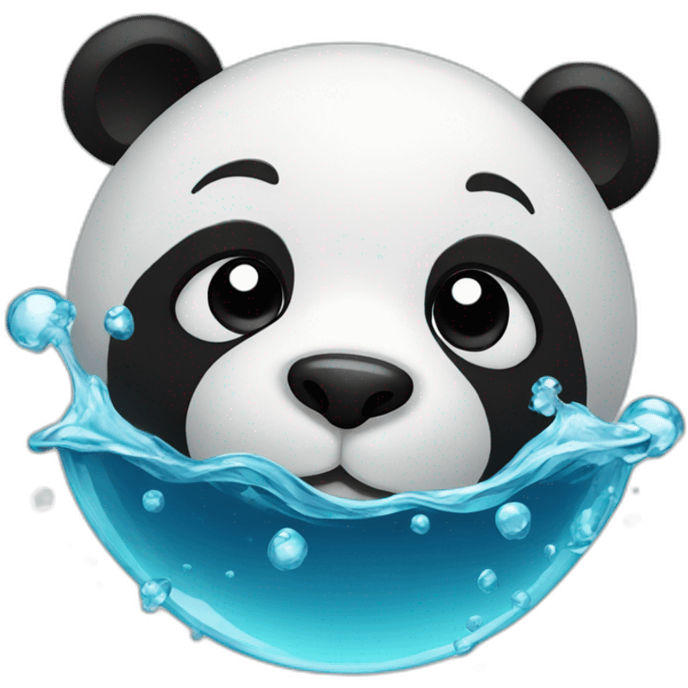 Panda and water  emoji