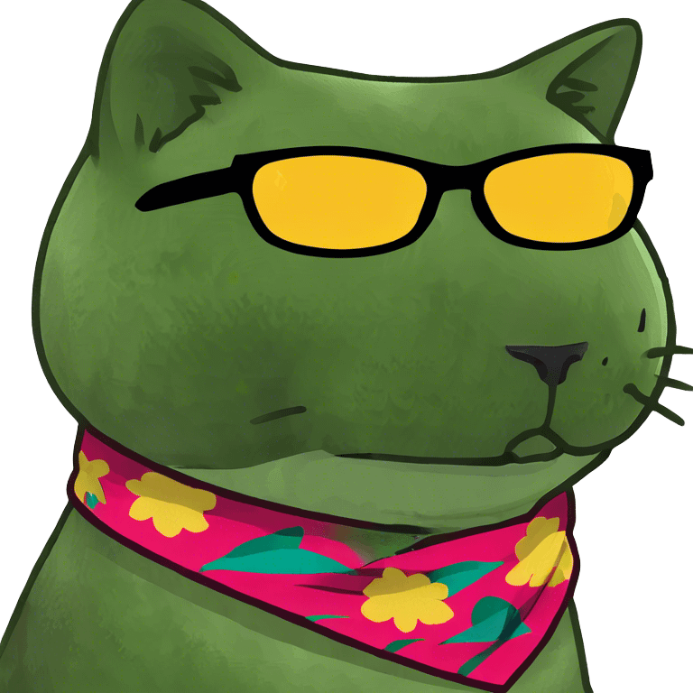 Cat with sunglasses emoji