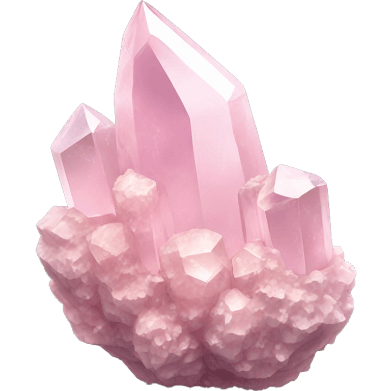 Light pink quartz crystal cluster  emoji