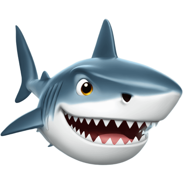 Shark eating a fish emoji