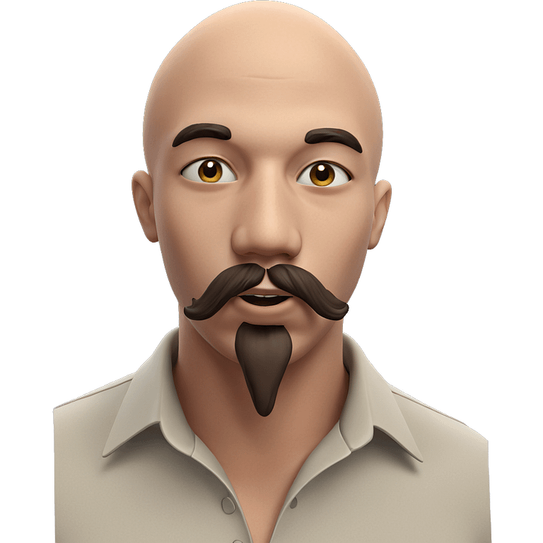 bald man with mustache emoji