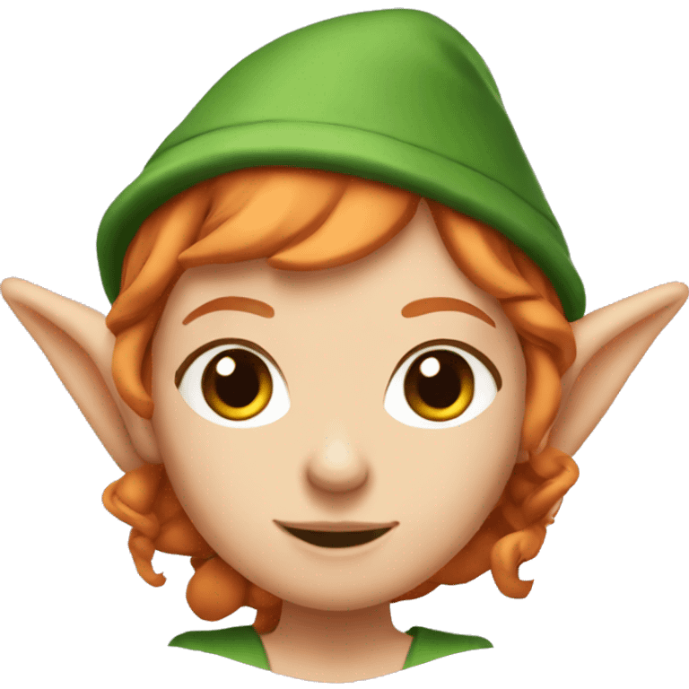 elf girl with ginger hair and pointy ears  emoji