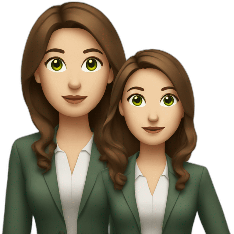 real estate agent women with brown hair and green eyes emoji