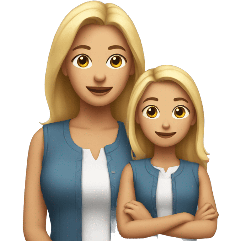 Mom and daughter  emoji