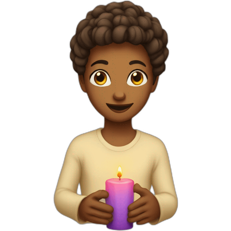 chanukia with one candle lit emoji