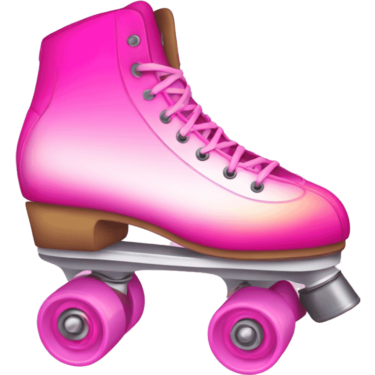 Pink ombre roller skate with glitter  emoji