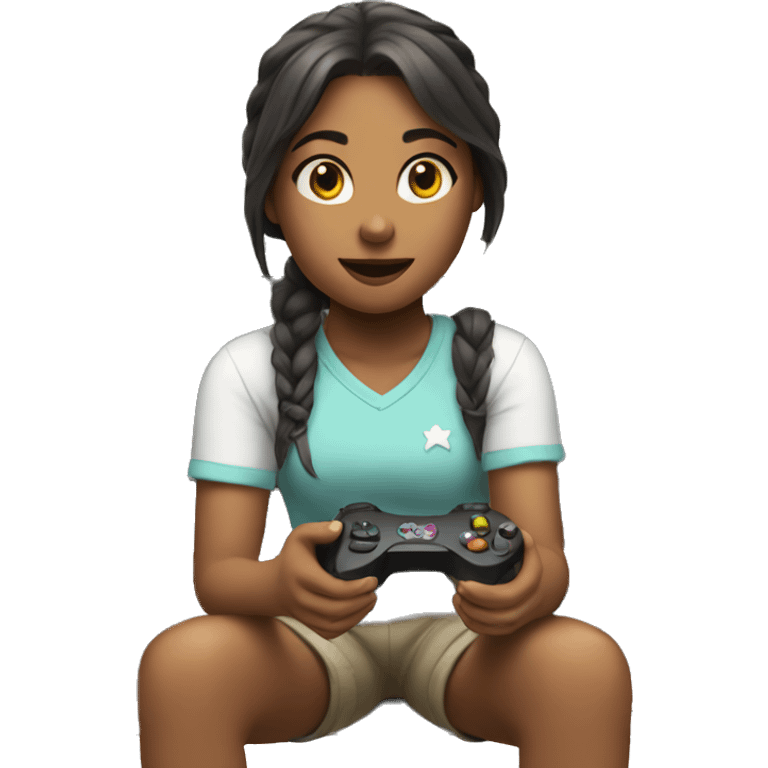 Girl playing video games emoji