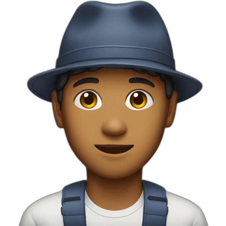 A young man wearing a hat  emoji