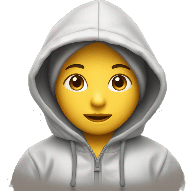 Bébé avec une cagoule  emoji