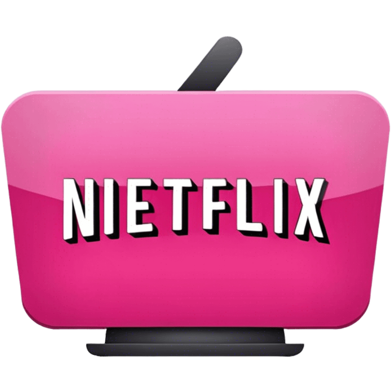 Cute pink Netflix emoji