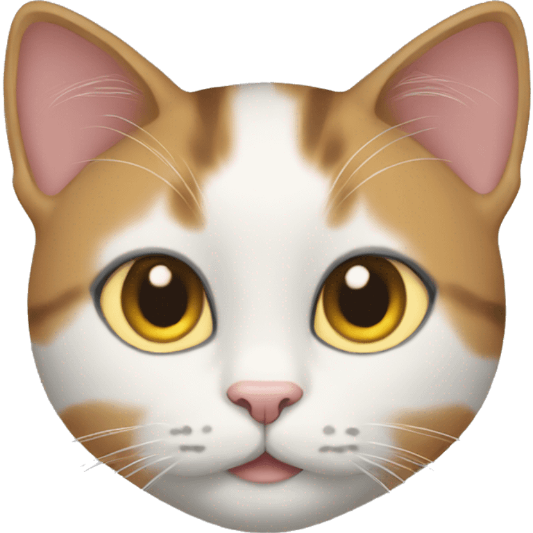 Three coloured female cat emoji