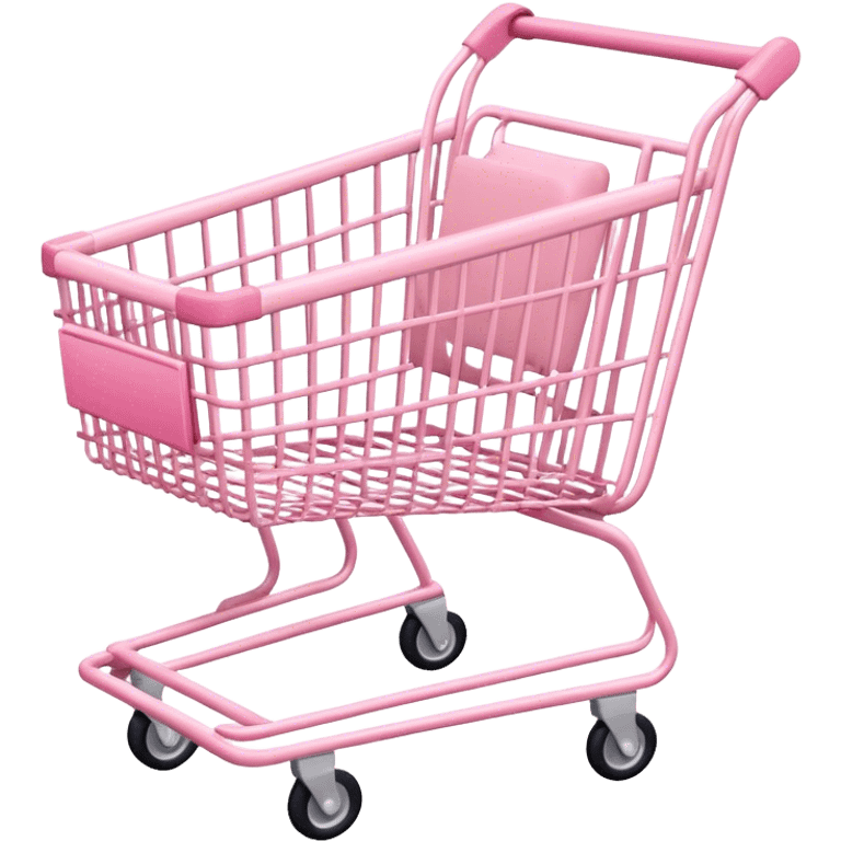 Pale pink empty shopping cart emoji