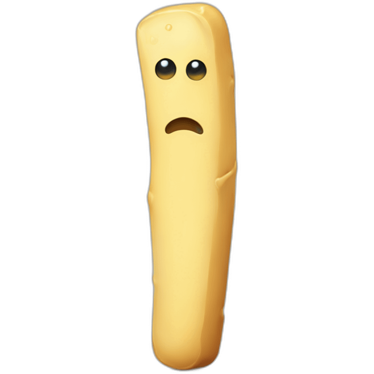 Walking butter stick that is sad emoji