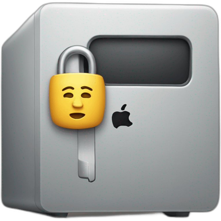 lock next to a mac computer emoji